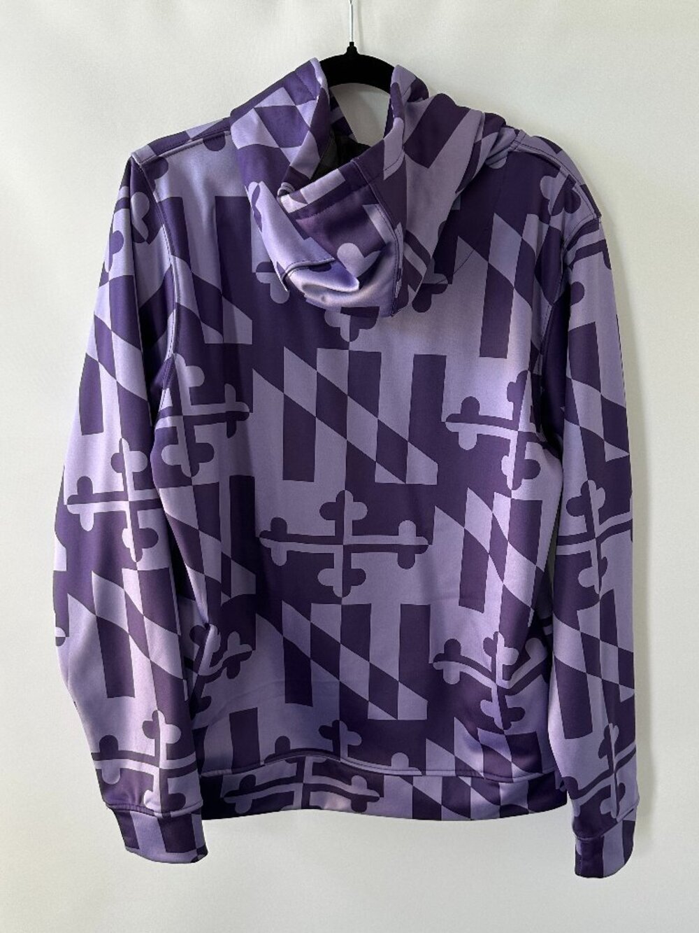 Purple Maryland Flag Design Medium Route One Apparel Fleece Lined Hoodie - Picture 3 of 10